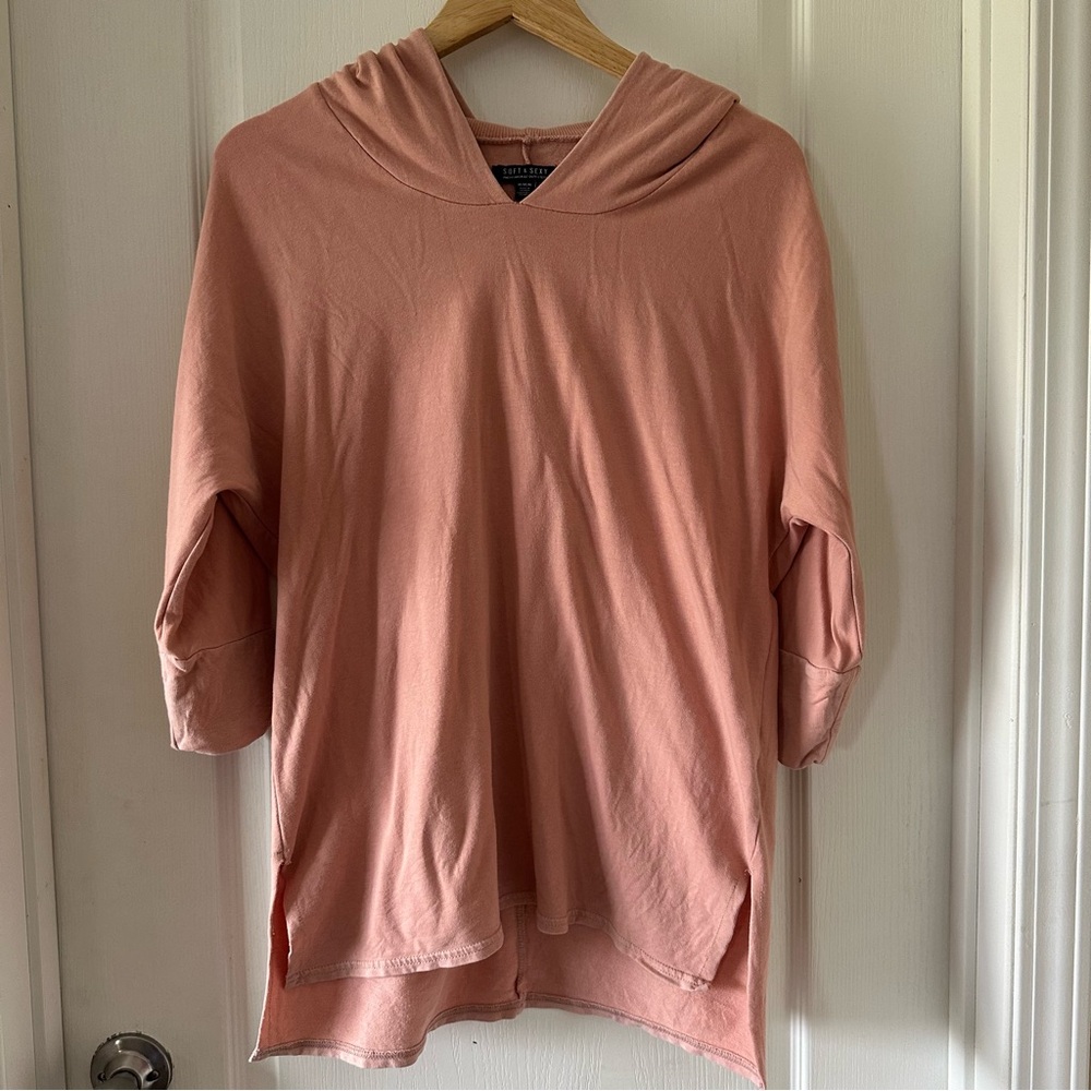 American Eagle Outfitters modal hooded pullover 3/4 sleeves